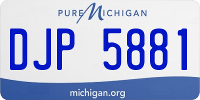 MI license plate DJP5881