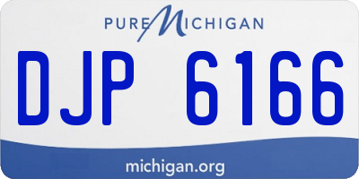 MI license plate DJP6166