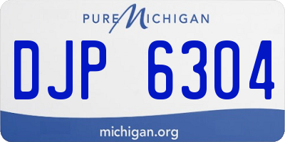 MI license plate DJP6304