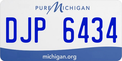 MI license plate DJP6434