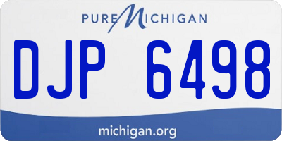 MI license plate DJP6498