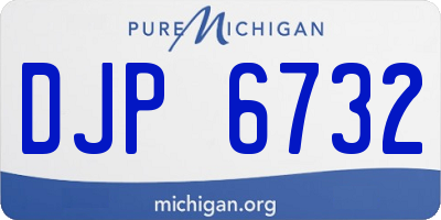 MI license plate DJP6732