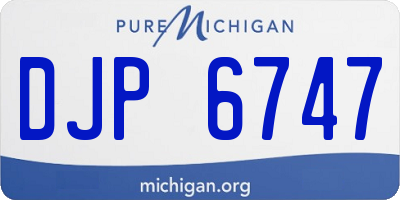 MI license plate DJP6747