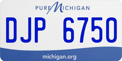 MI license plate DJP6750