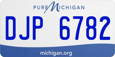 MI license plate DJP6782