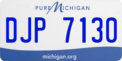 MI license plate DJP7130