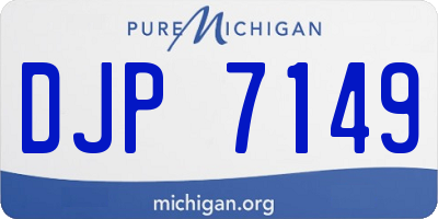 MI license plate DJP7149