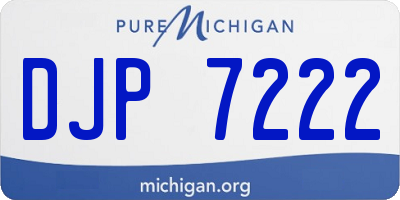 MI license plate DJP7222