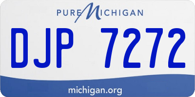 MI license plate DJP7272