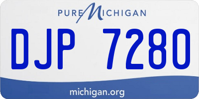 MI license plate DJP7280