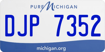 MI license plate DJP7352