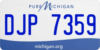 MI license plate DJP7359