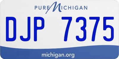 MI license plate DJP7375