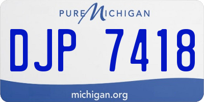 MI license plate DJP7418