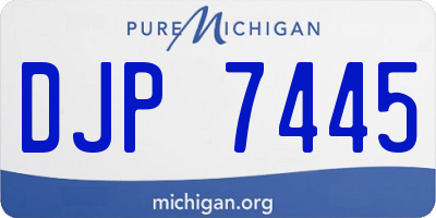 MI license plate DJP7445