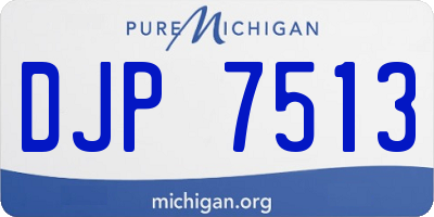 MI license plate DJP7513