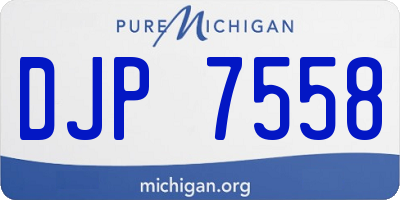 MI license plate DJP7558