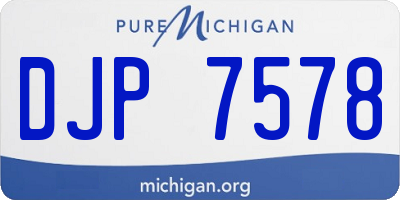 MI license plate DJP7578