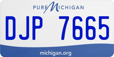 MI license plate DJP7665
