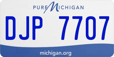 MI license plate DJP7707