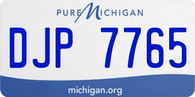 MI license plate DJP7765