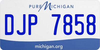 MI license plate DJP7858