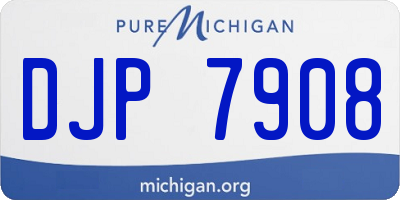 MI license plate DJP7908