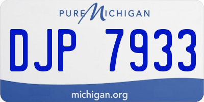 MI license plate DJP7933