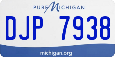 MI license plate DJP7938
