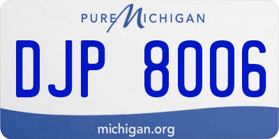 MI license plate DJP8006