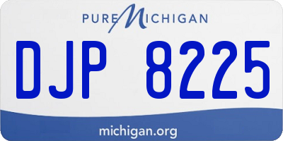MI license plate DJP8225