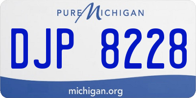 MI license plate DJP8228