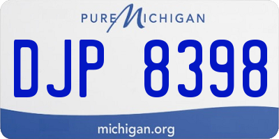 MI license plate DJP8398