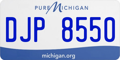 MI license plate DJP8550