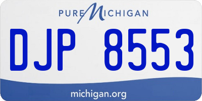 MI license plate DJP8553