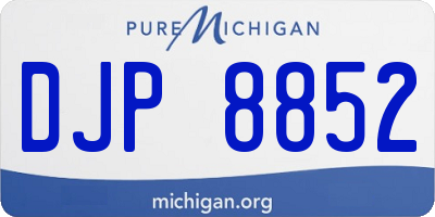MI license plate DJP8852