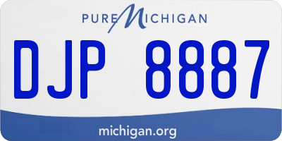 MI license plate DJP8887
