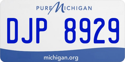 MI license plate DJP8929