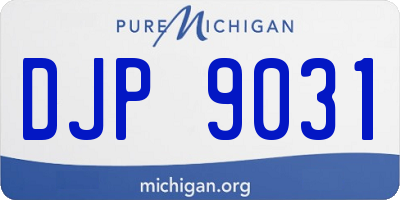 MI license plate DJP9031