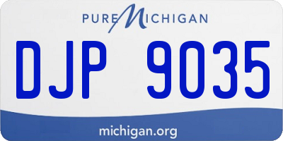 MI license plate DJP9035