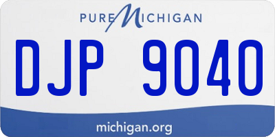 MI license plate DJP9040