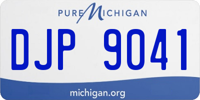 MI license plate DJP9041