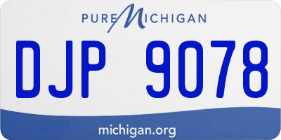 MI license plate DJP9078