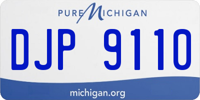 MI license plate DJP9110