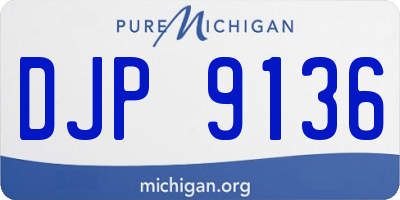 MI license plate DJP9136