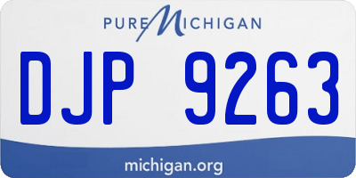 MI license plate DJP9263