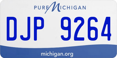 MI license plate DJP9264