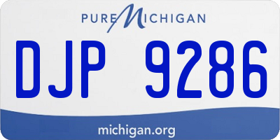 MI license plate DJP9286