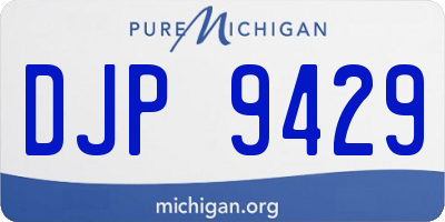 MI license plate DJP9429