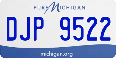 MI license plate DJP9522